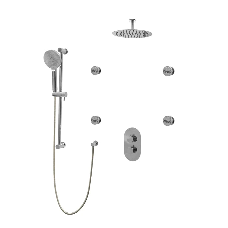 Three Way Thermostatic Shower System F57104-W12ASB4 - Golzar Home