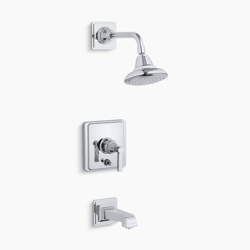 Pinstripe® Pure Rite-Temp® shower trim kit with lever handle, without showerhead