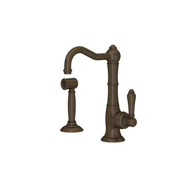 ROHL Cinquanta Single Hole Column Spout Kitchen Faucet With Sidespray