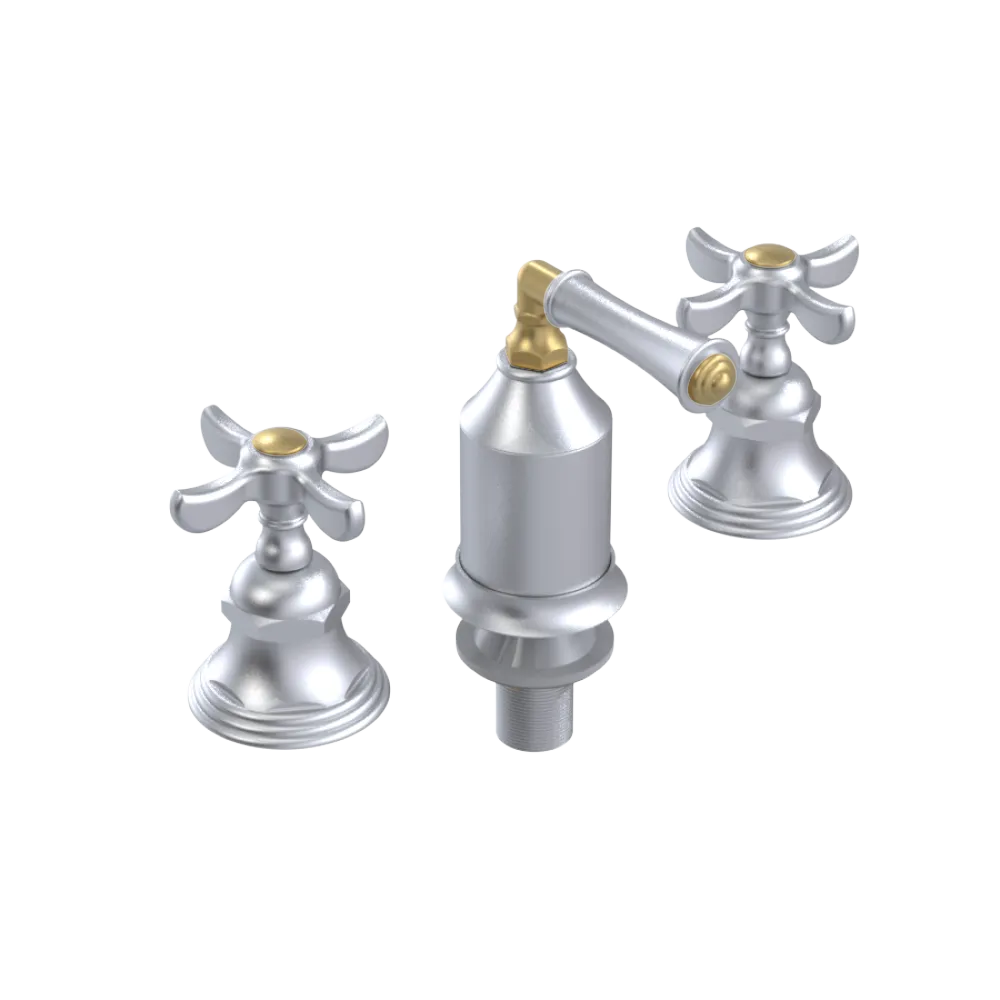 Rubinet Bidet Fitting with Spray, Diverter, and Vacum Breaker (Less Drain) Satin Chrome