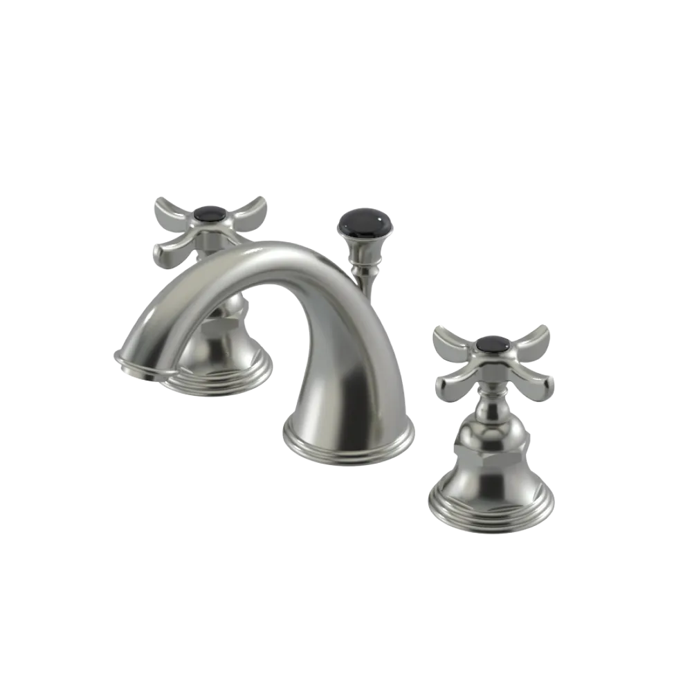 Rubinet Widespread Lav. Set. (less drain) Satin Nickel