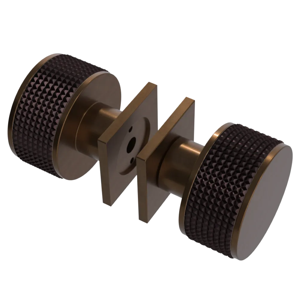 Rubinet Shower Door Knob (set) Tuscan Brass