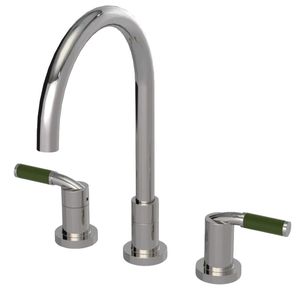 Rubinet Widespread Kitchen Set Polished Nickel
