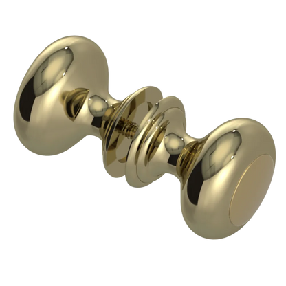 Rubinet Shower Door Knob (set) Natural Brass