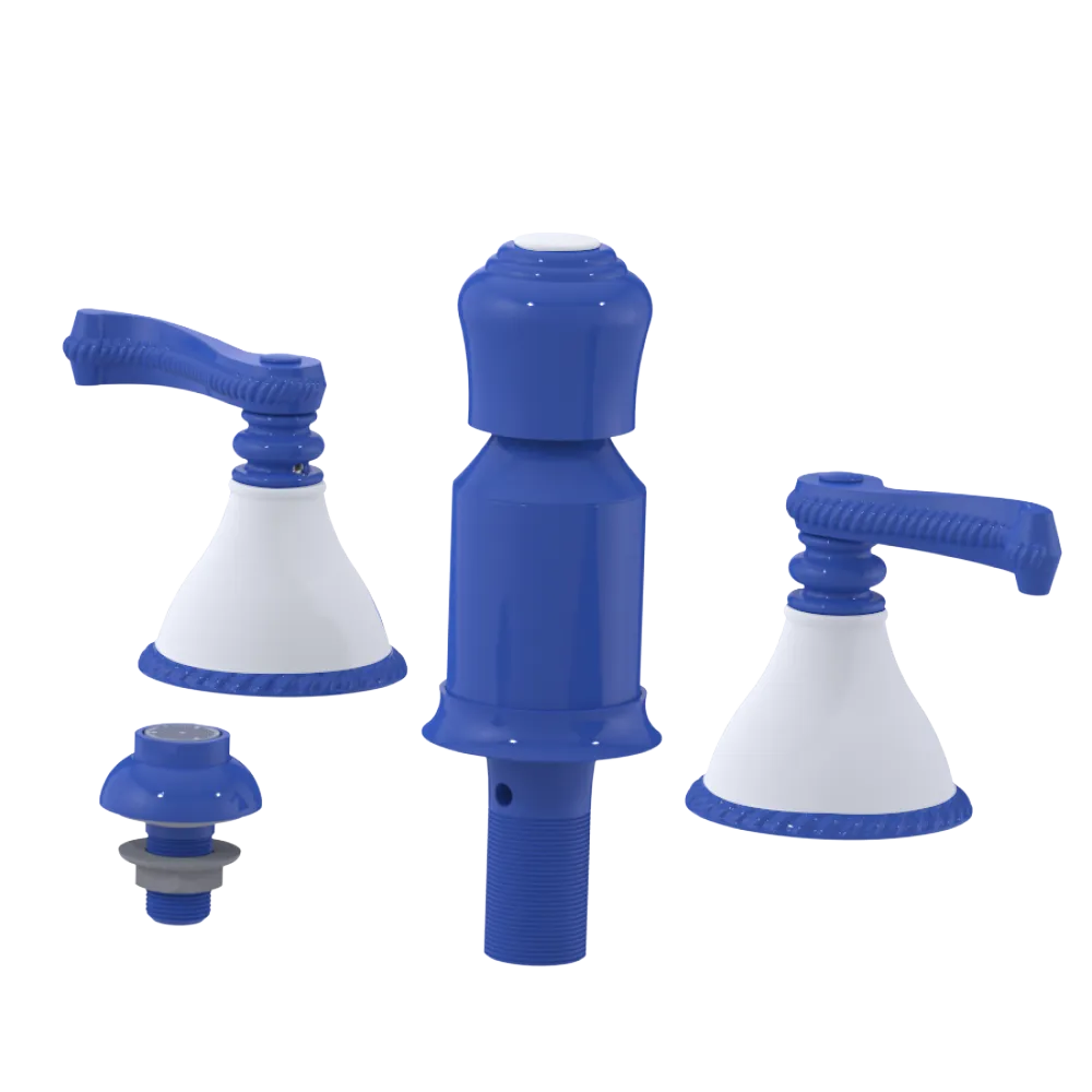 Rubinet Bidet Fitting with Spray, Diverter, and Vacum Breaker (Less Drain) Blu Jean