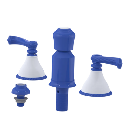 Rubinet Bidet Fitting with Spray, Diverter, and Vacum Breaker (Less Drain) Blu Jean