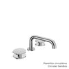 Baril 8" c/c lavatory faucet (without handle), drain included