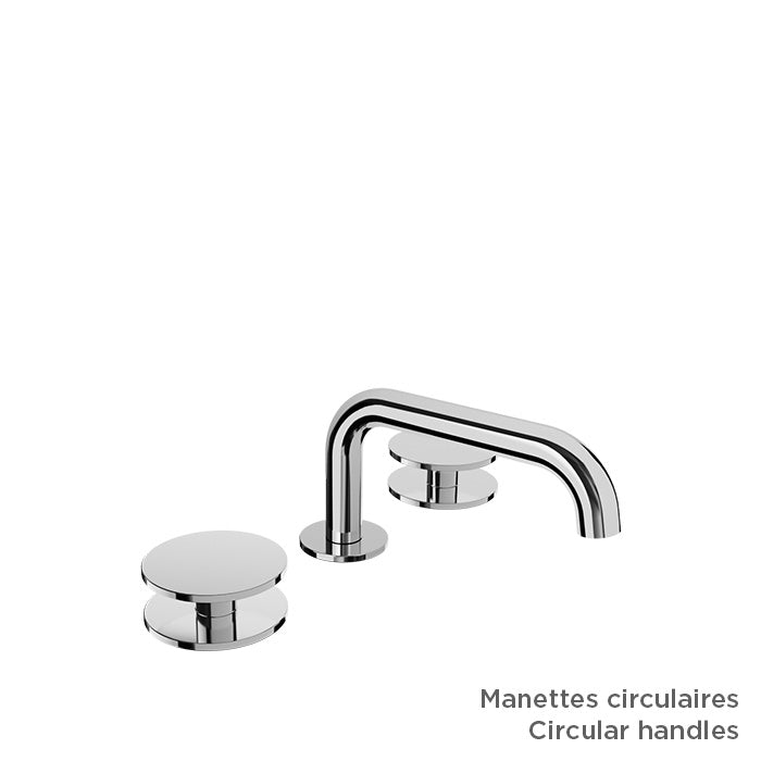 Baril 8" c/c lavatory faucet (without handle), drain included