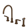 Rubinet Widespread Kitchen Set with Hand Spray Tuscan Brass
