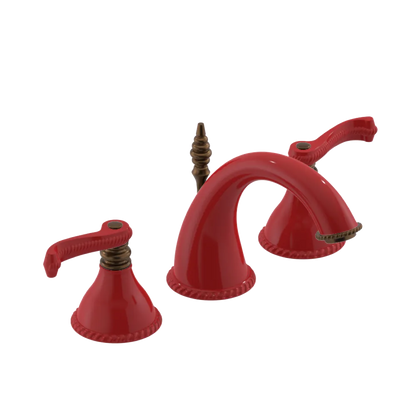 Rubinet Widespread Lav. Set. (less drain) Red