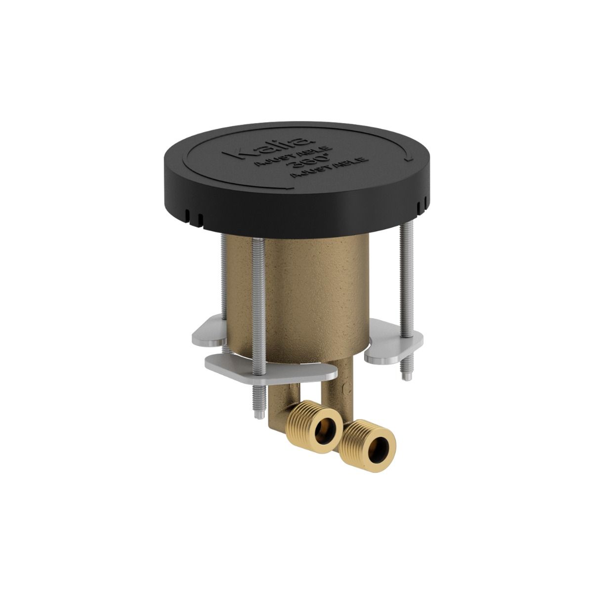 KALIA Rough-in floormount tub filler with handshower and test-cap
