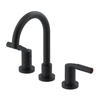 Rubinet Widespread Lav set (less drain) Matt Black