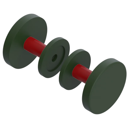 Rubinet Shower Door Knob (set) Green Envy