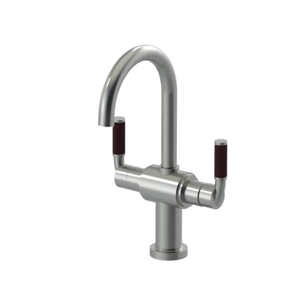 Rubinet Single Hole Dual Handle Lav. Set. (less drain) Satin Nickel