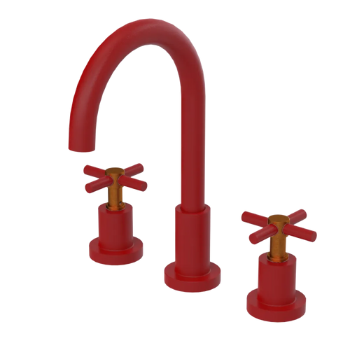 Rubinet Widespread Kitchen Set with LaSalle Spout Maroon