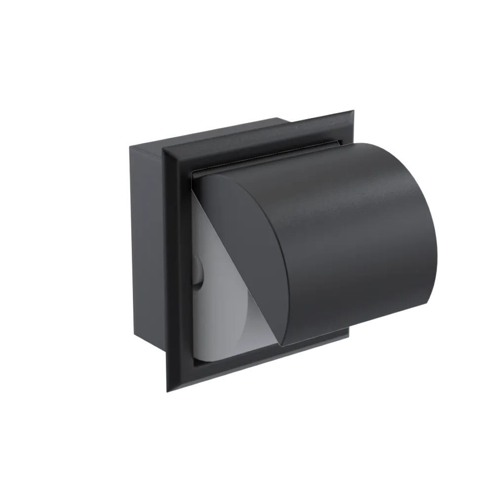 Rubinet RECESSED TOILET PAPER HOLDER Matt Black