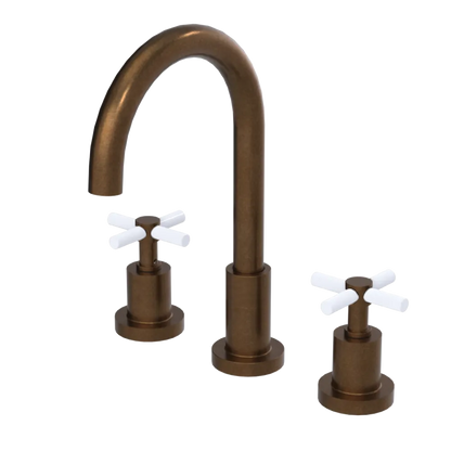 Rubinet Widespread Kitchen Set with LaSalle Spout Tuscan Brass