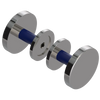Rubinet Shower Door Knob (set) Polished Nickel