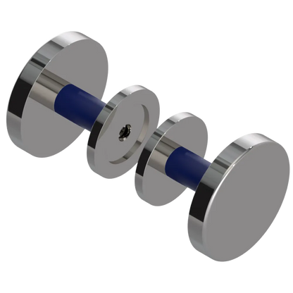 Rubinet Shower Door Knob (set) Polished Nickel