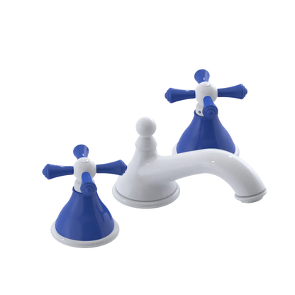 Rubinet Widespread Lav. Set. (less drain) White