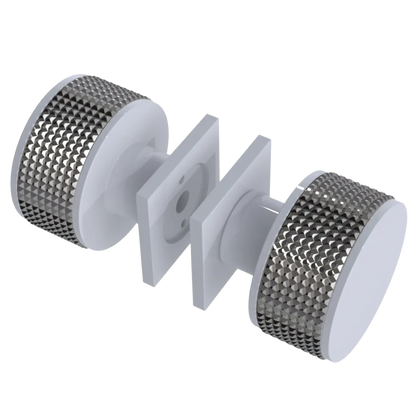 Rubinet Shower Door Knob (set) White