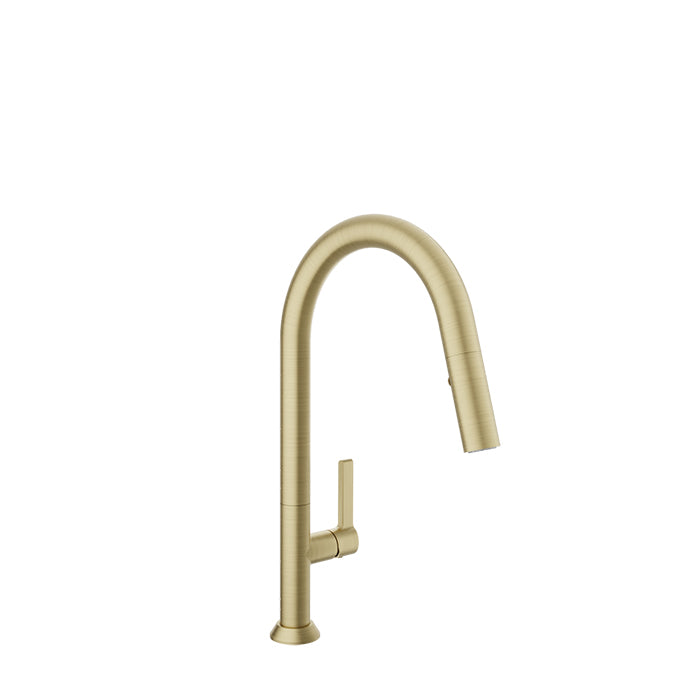 Baril High single-hole kitchen faucet with 2-function pull-down spray