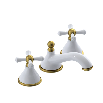 Rubinet Widespread Lav. Set. (less drain) White