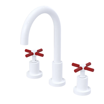 Rubinet Widespread Kitchen Set with LaSalle Spout White