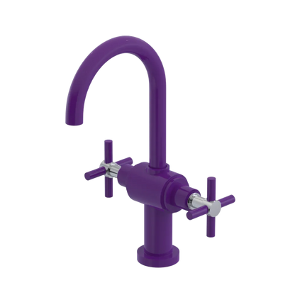 Rubinet Single Hole Dual Handle Lav. Set with LaSalle Spout (less drain) Purple Haze