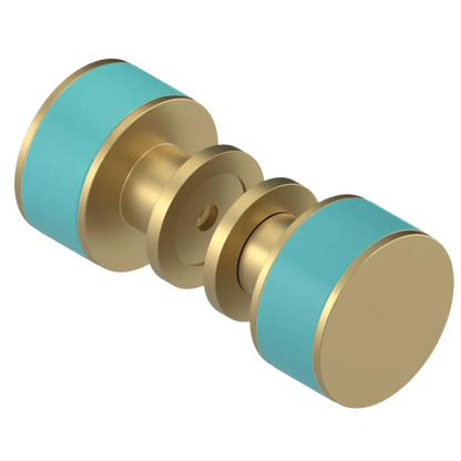 Rubinet Shower Door Knob (set) Satin Brass