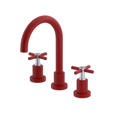 Rubinet Widespread Lav. Set. (less drain) Maroon