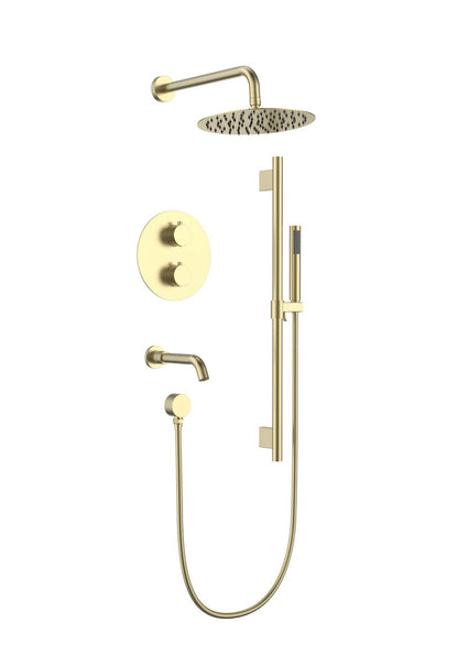 Aquaflo Rund 3-Way Thermostatic Shower Set