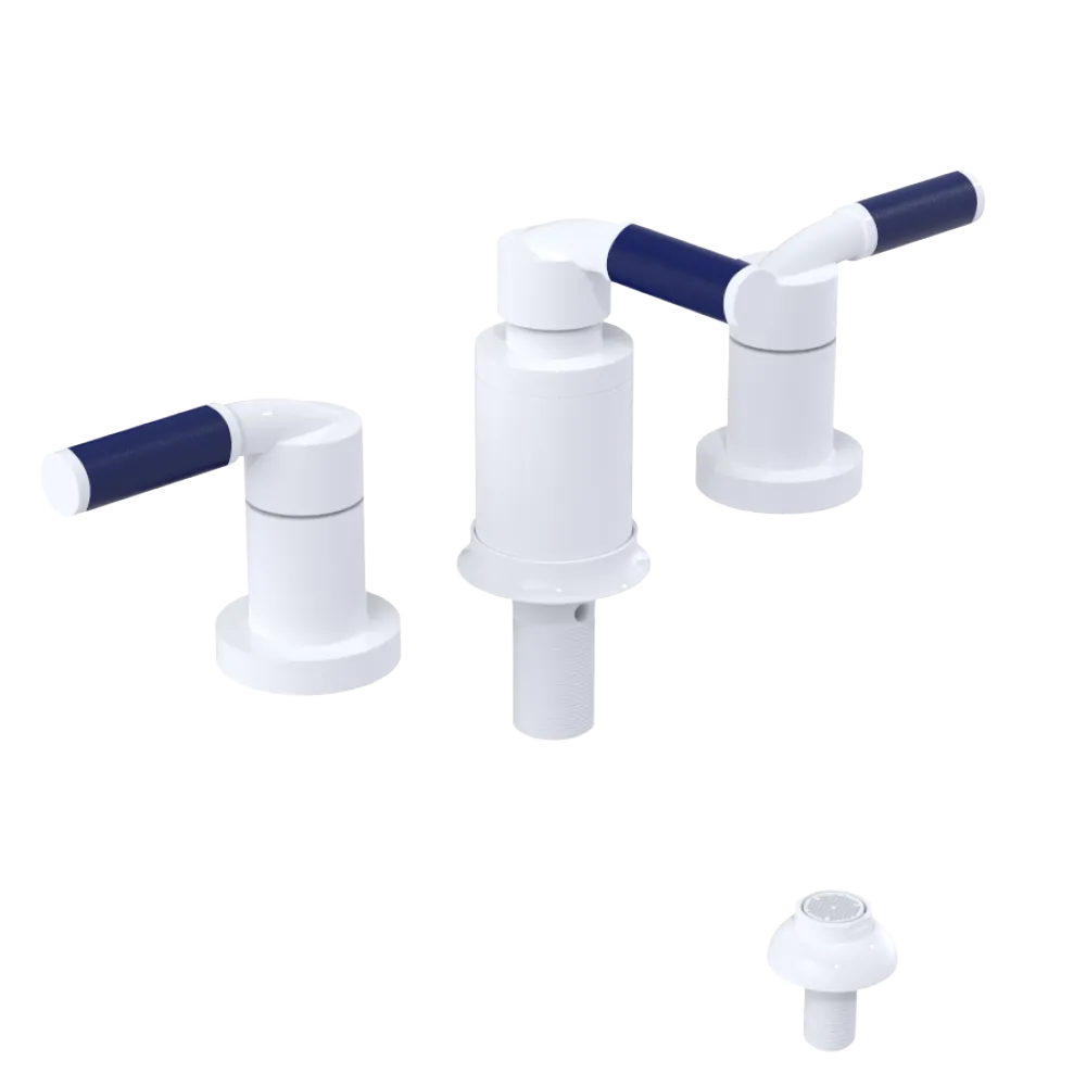 Rubinet Bidet Fitting with Spray, Diverter, and Vacuum Breaker (less drain) White