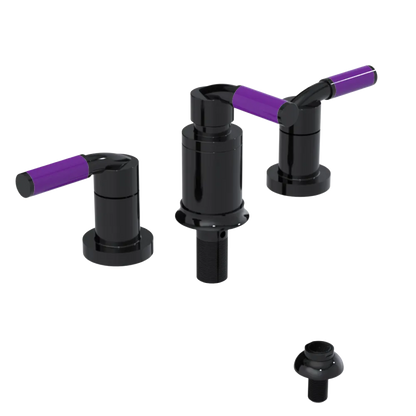 Rubinet Bidet Fitting with Spray, Diverter, and Vacuum Breaker (less drain) Black