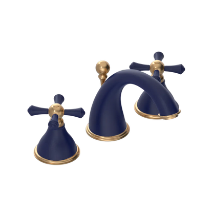 Rubinet Widespread Lav. Set. (less drain) Midnight Blue