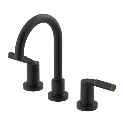 Rubinet Widespread Lav set (less drain) Matt Black
