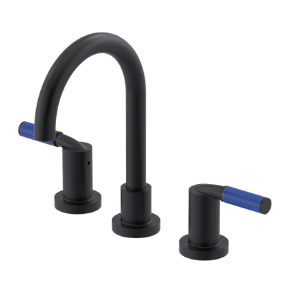 Rubinet Widespread Lav set (less drain) Matt Black