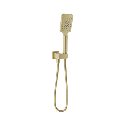 Baril 3-spray anti-limestone hand shower on wall-mounted supply elbow