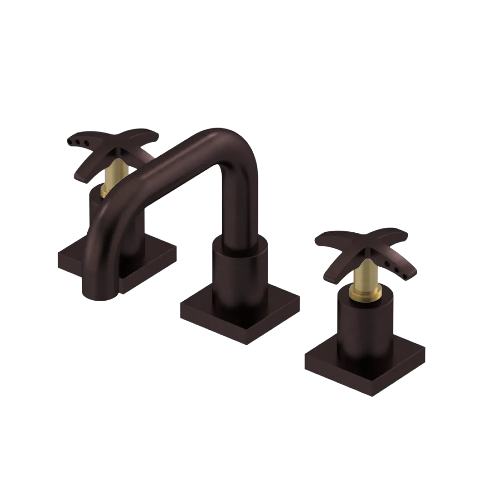 Rubinet Widespread Lav. Set. with Genesis spout (less drain) Oil Rubbed Bronze