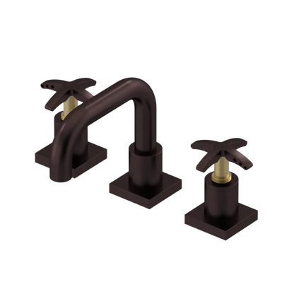 Rubinet Widespread Lav. Set. with Genesis spout (less drain) Oil Rubbed Bronze
