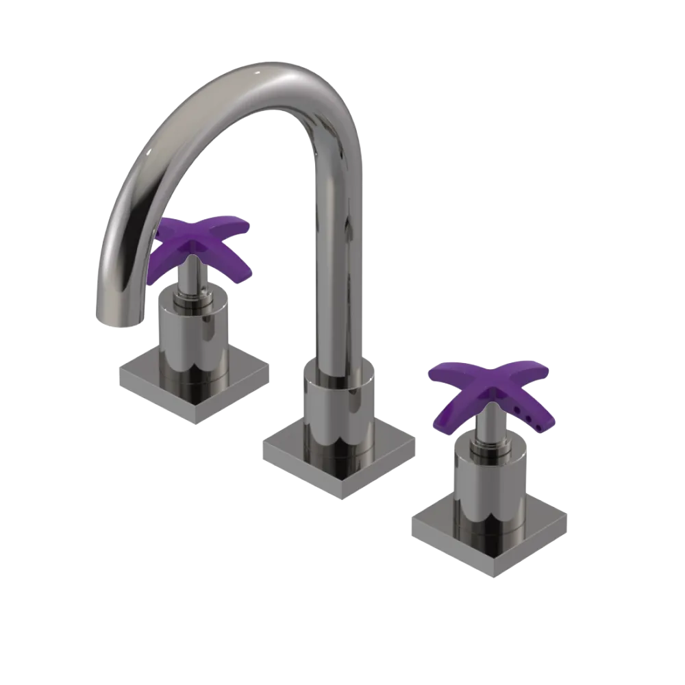 Rubinet Widespread Lav. Set. (less drain) Polished Nickel