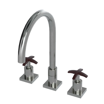 Rubinet Widespread Kitchen Set Satin Nickel