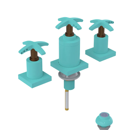 Rubinet Bidet Fitting with Spray, Diverter, and Vacuum Breaker (less drain) Aqua