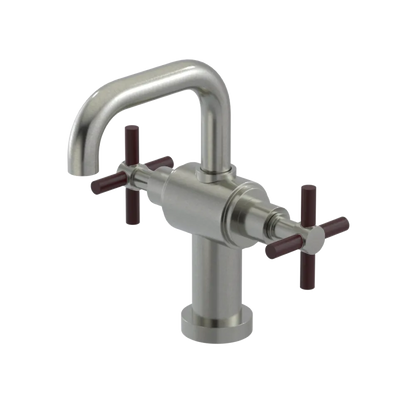 Rubinet Single Hole Dual Handle Lav. Set. (less drain) Satin Nickel