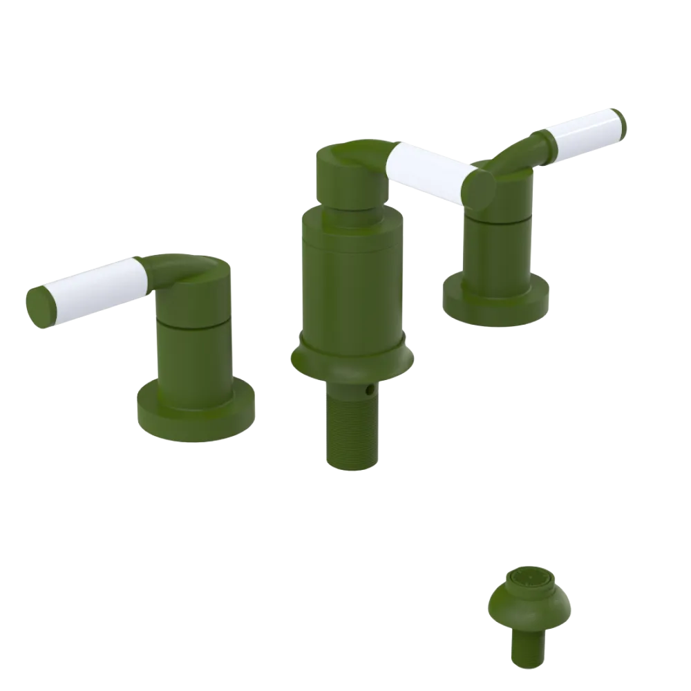 Rubinet Bidet Fitting with Spray, Diverter, and Vacuum Breaker (less drain) Green Envy