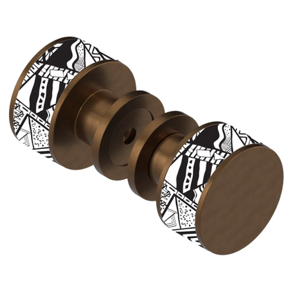 Rubinet Shower Door Knob (set) Tuscan Brass