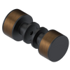 Rubinet Shower Door Knob (set) Matt Black