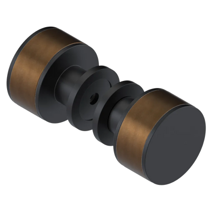 Rubinet Shower Door Knob (set) Matt Black