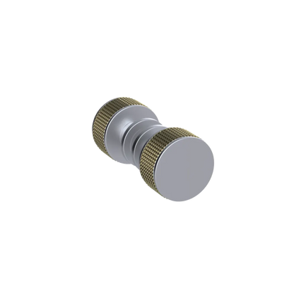 Rubinet Shower Door Knob (set) Satin Chrome