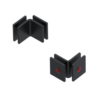 Rubinet 90 Glass to Glass Open Face Matt Black